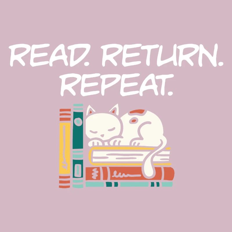 Library Worker Librarian Read Return Repeat Book