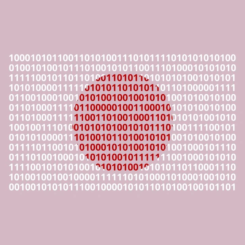Le drapeau du Japon numérote le code binaire codé en bits