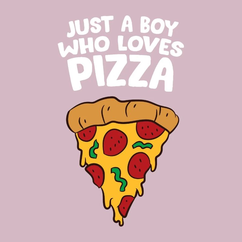 Nur ein Junge, der Pizza liebt