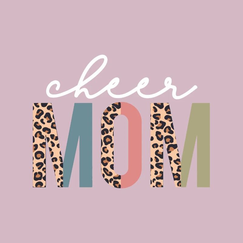 Cheer Mom Leopard Cheerleader Bleached Muttertag