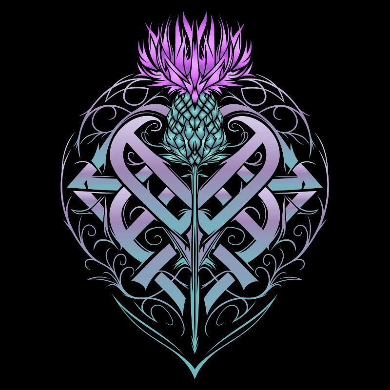 Distel Schild Celtic Knots Thistle Lover