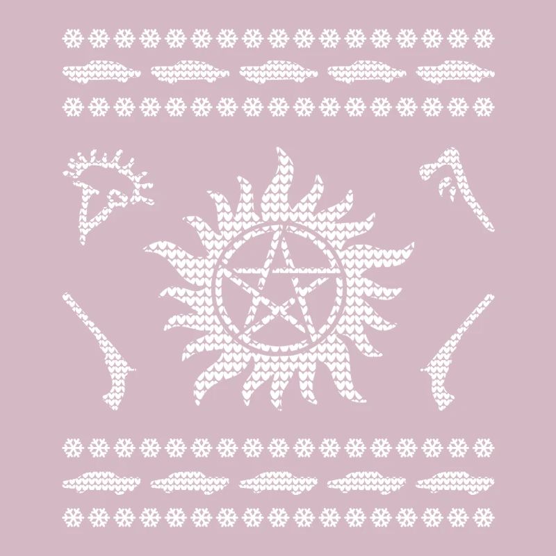 Pull moche de Noël Pentagram SPN Dean Cas