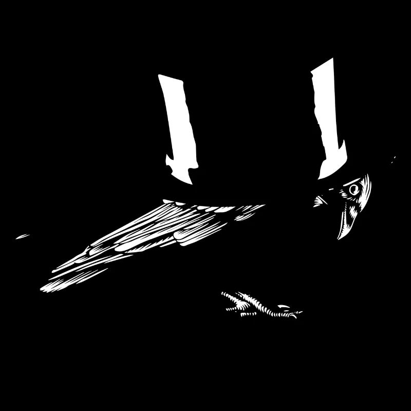 Crow with hat