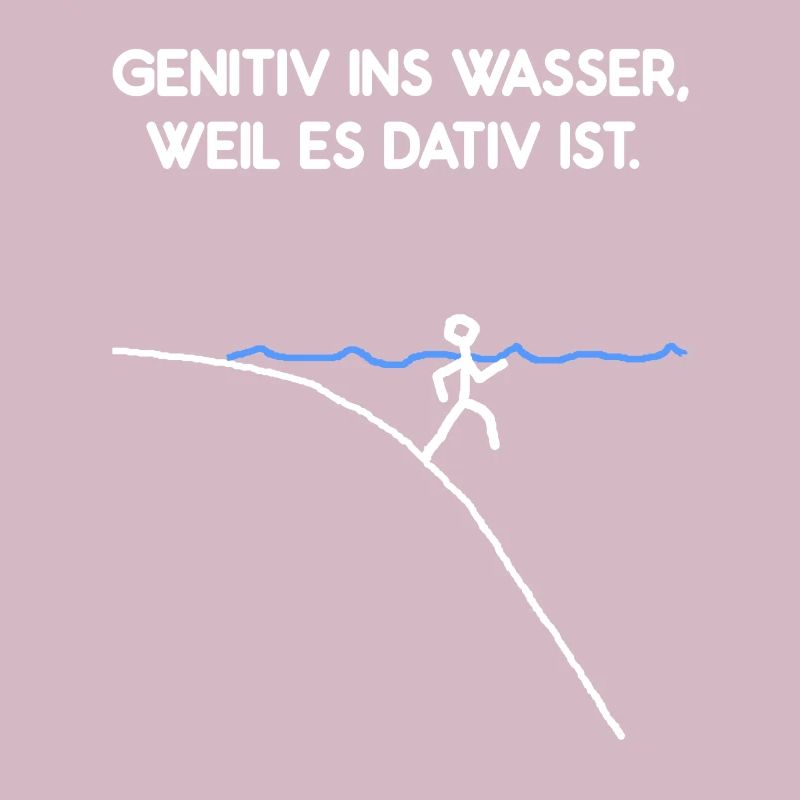 Genitiv Ins Wasser Weil Es Dativ Ist Grammatik Fun