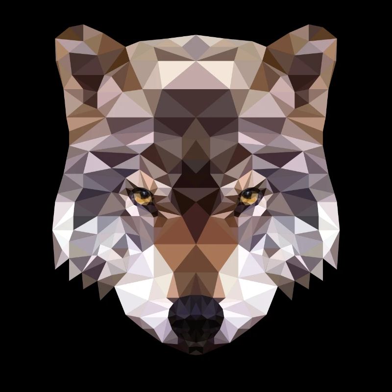 Polygon Wolf - Wolfkopf Géométrie