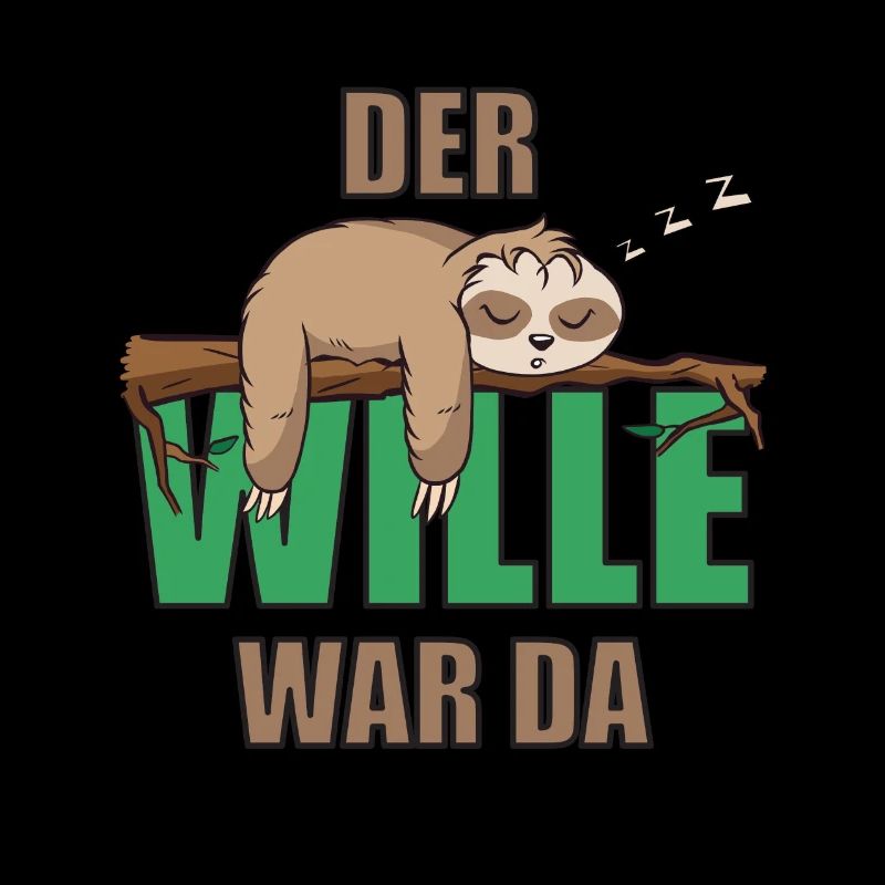 Faultier müde schlafen - Der Wille war da