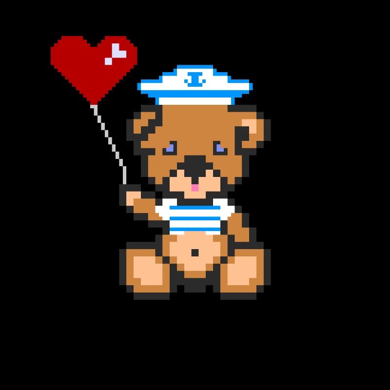 Pixel Bear Navy