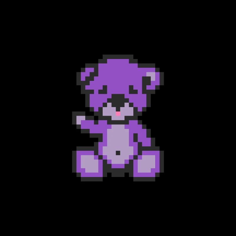 Pixelbär Lila