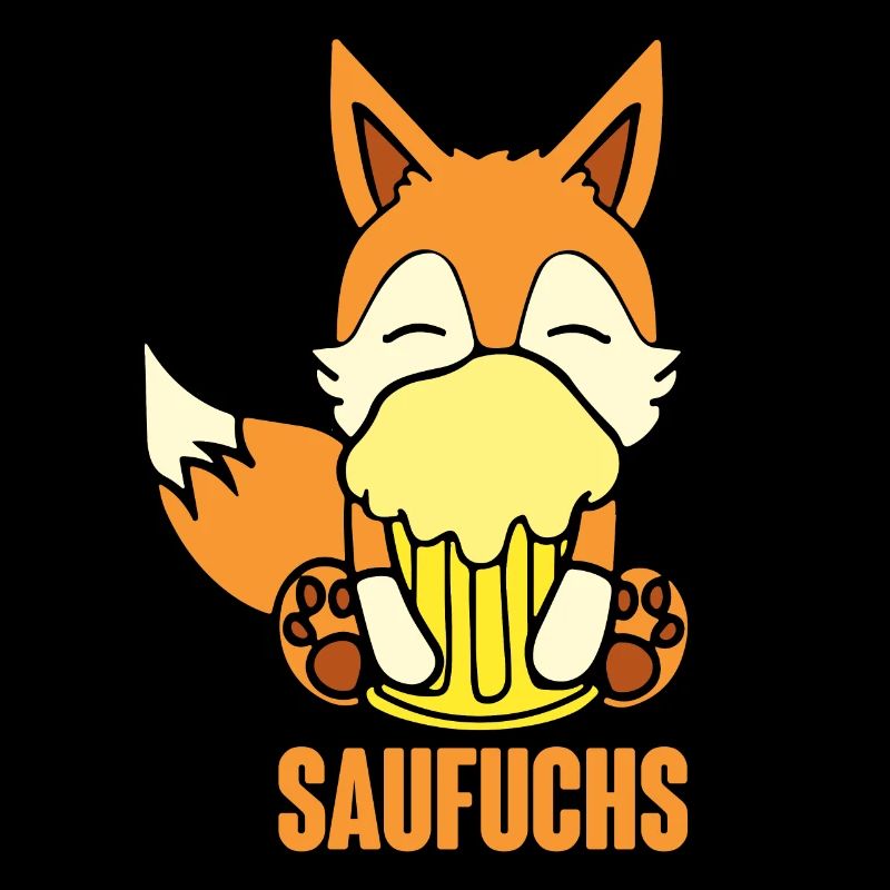 Fuchs Saufuchs Biertrinker Saufen Bier