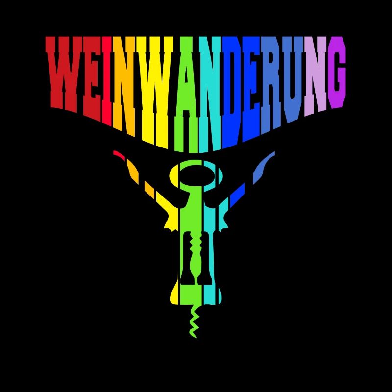 regenbogenfarben bunter Korkenzieher Weinwanderung