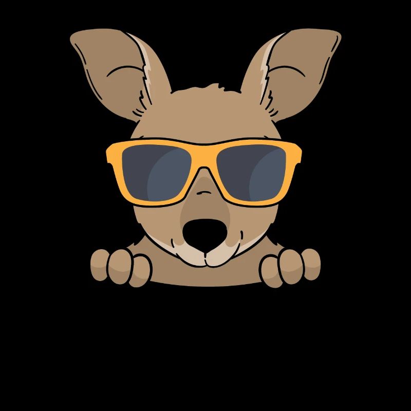 Süsses Känguru Mit Sonnenbrille