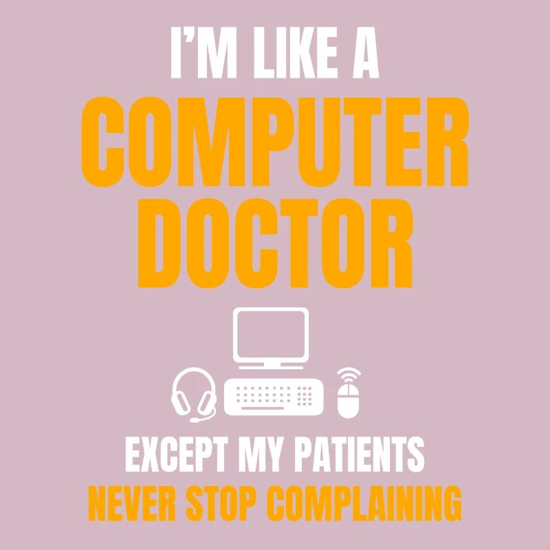 Lustiges IT Support Design Computerdoktor