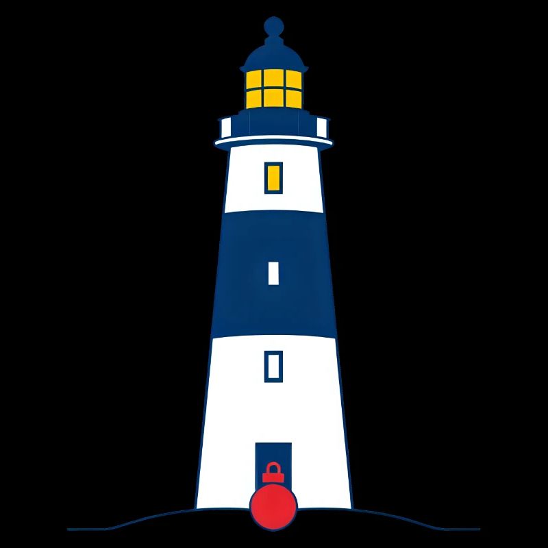Lighthouse Beacon on Coastal Shore
