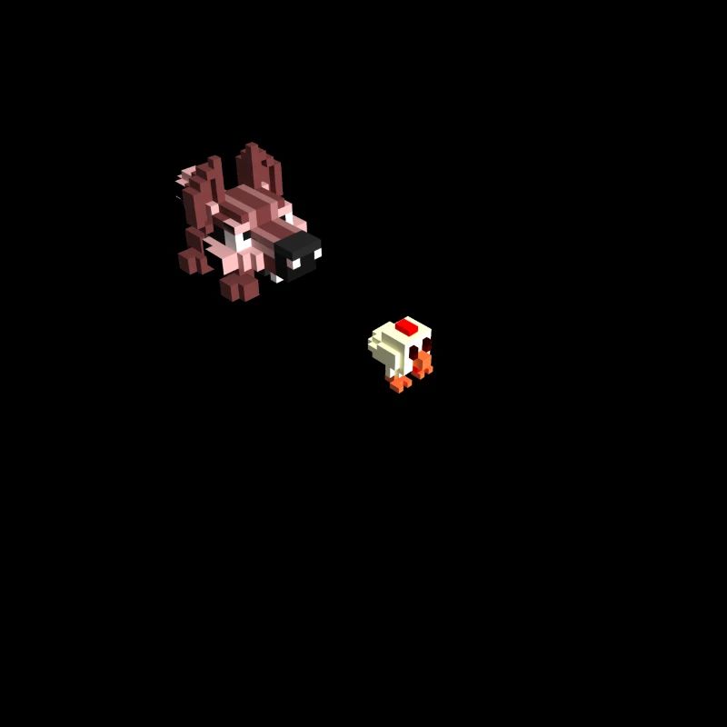 Wolf und Huhn