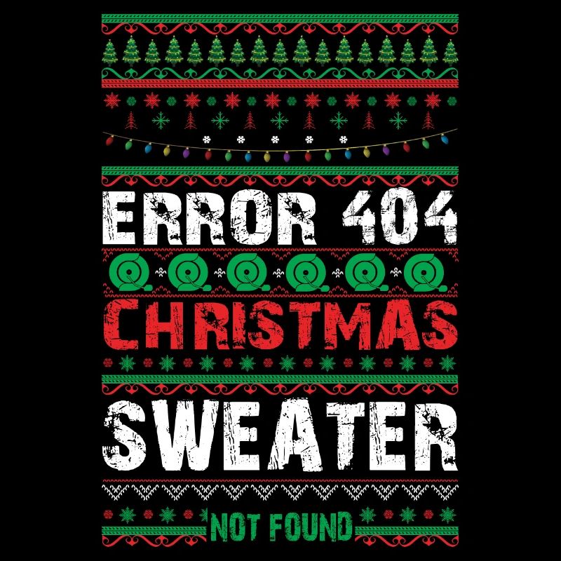 Error 404 Christmas Sweater Not Found Computer