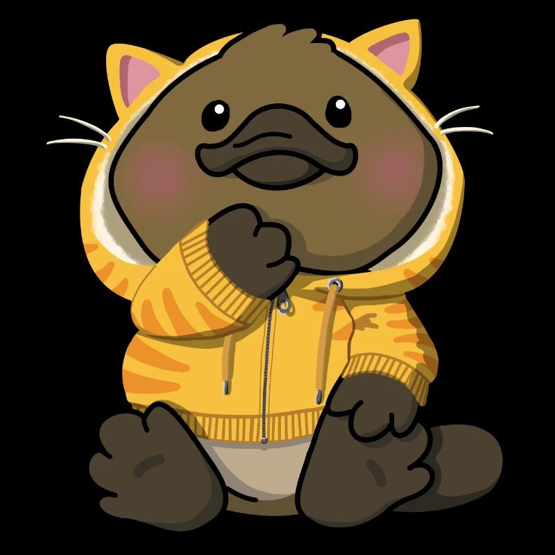 Süßes Schnabeltier im Katzenohr-Kapuzenpullover - Schnabeltier