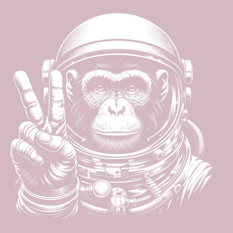 Monkey Astronaut Peace