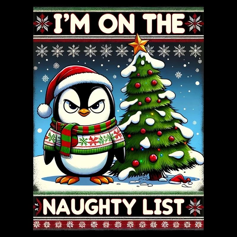 Anti Noël Grumpy Pingouin Noël Grouch