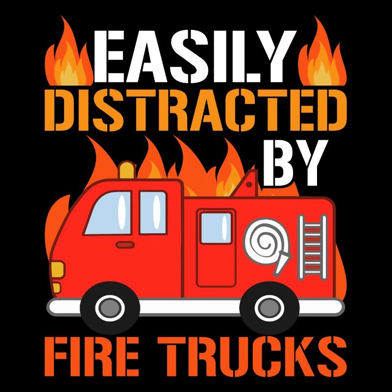 Facilement distrait par les camions de pompiers - Pompiers