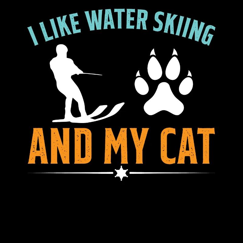 J’aime le ski nautique et mon chat Waterskier