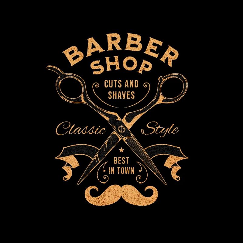 Barber Shop Cuts Coupes Ciseaux