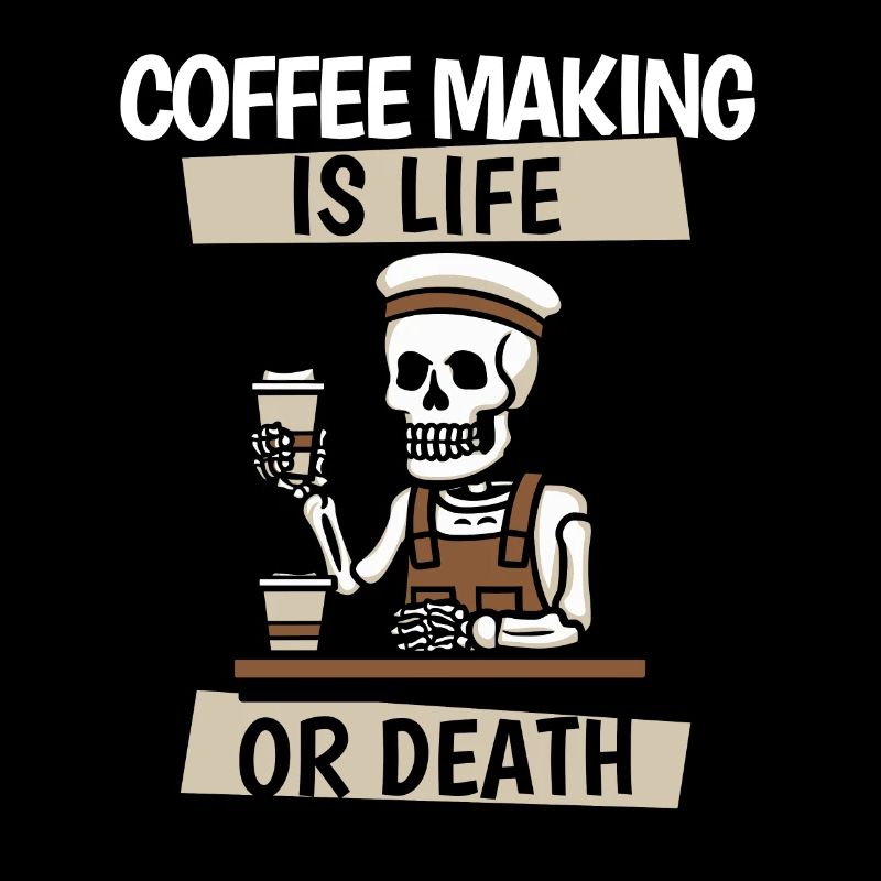 Barista Coffee Skeleton