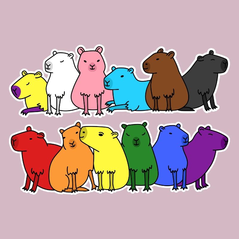 Fierté Progrès Flag Capybara Egalité