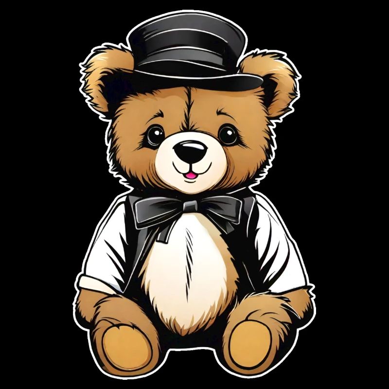 Ours en peluche mignon avec chapeau