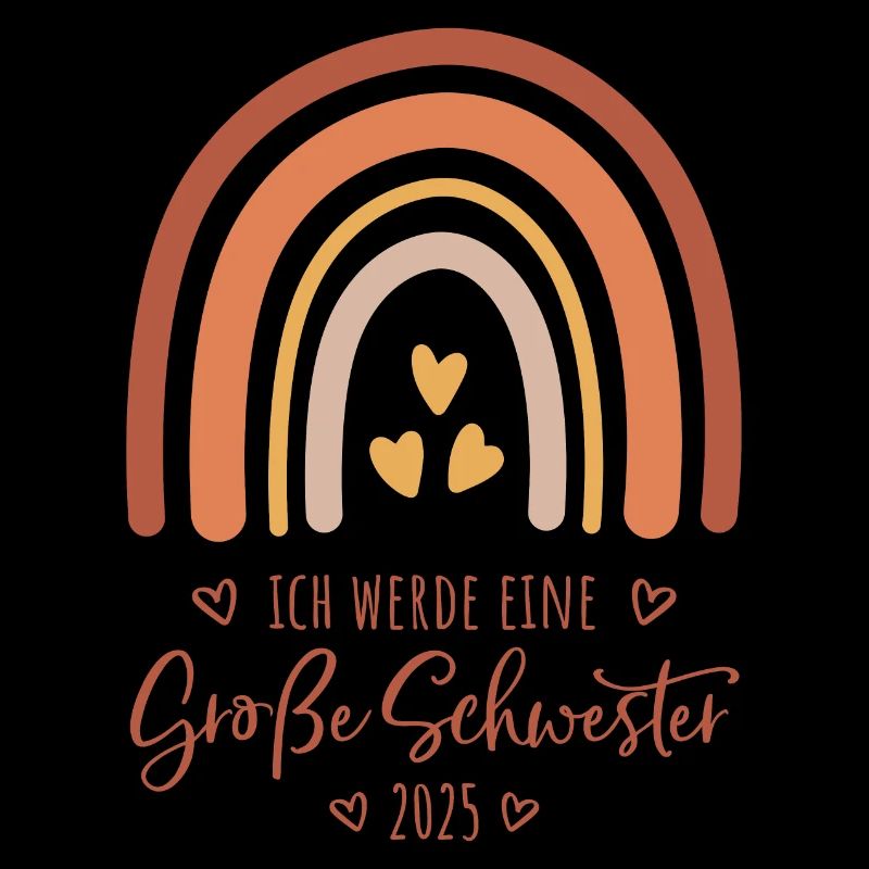 Ich werde eine große Schwester 2025 Regenbogen