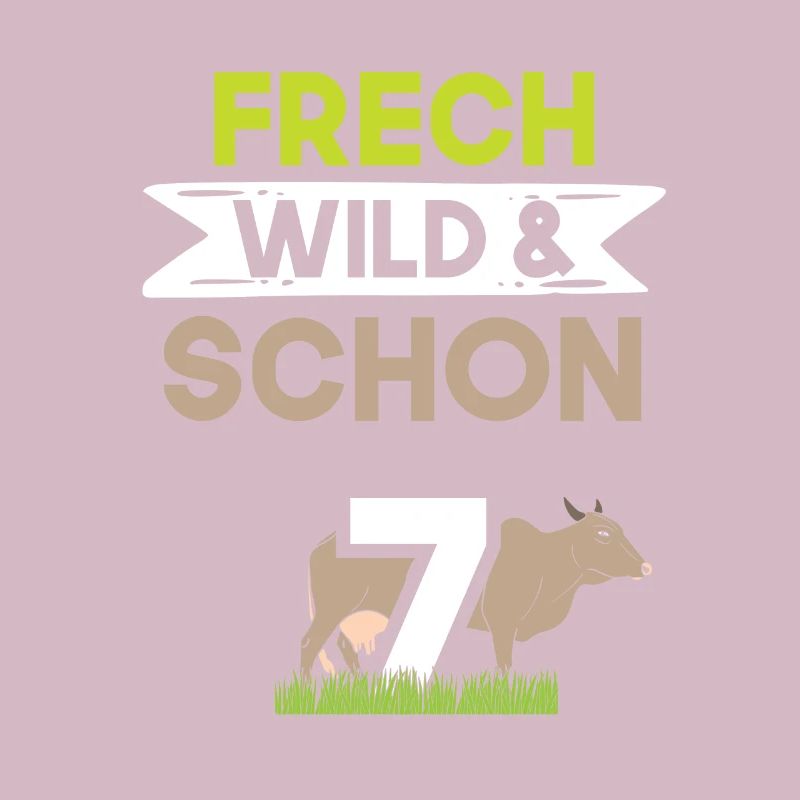 7 Jahre Geburtstag Junge Mädchen Kuh