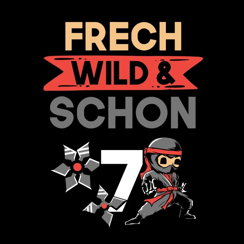 7 Jahre Geburtstag Junge Mädchen Ninja
