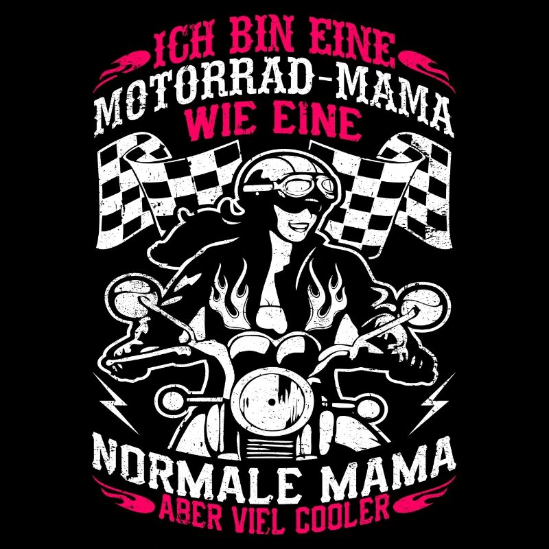 Motorrad Mama Mutter Bikerin