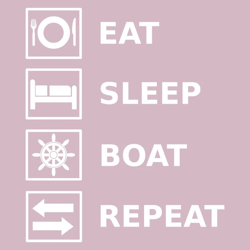 Manger Dormir Bateau Répéter Bateau