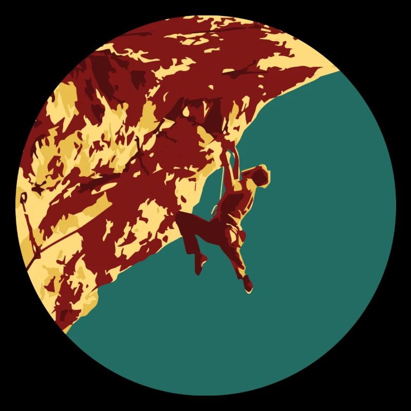 Grimpeur dans un mur raide