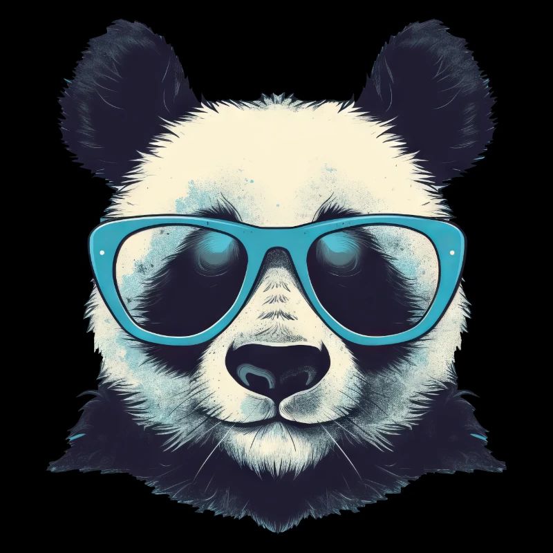 Panda cool avec des lunettes de soleil