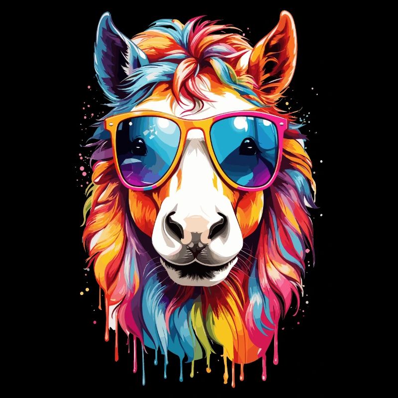 Regenbogen-Sonnenpony: Farbenfrohes Pferd