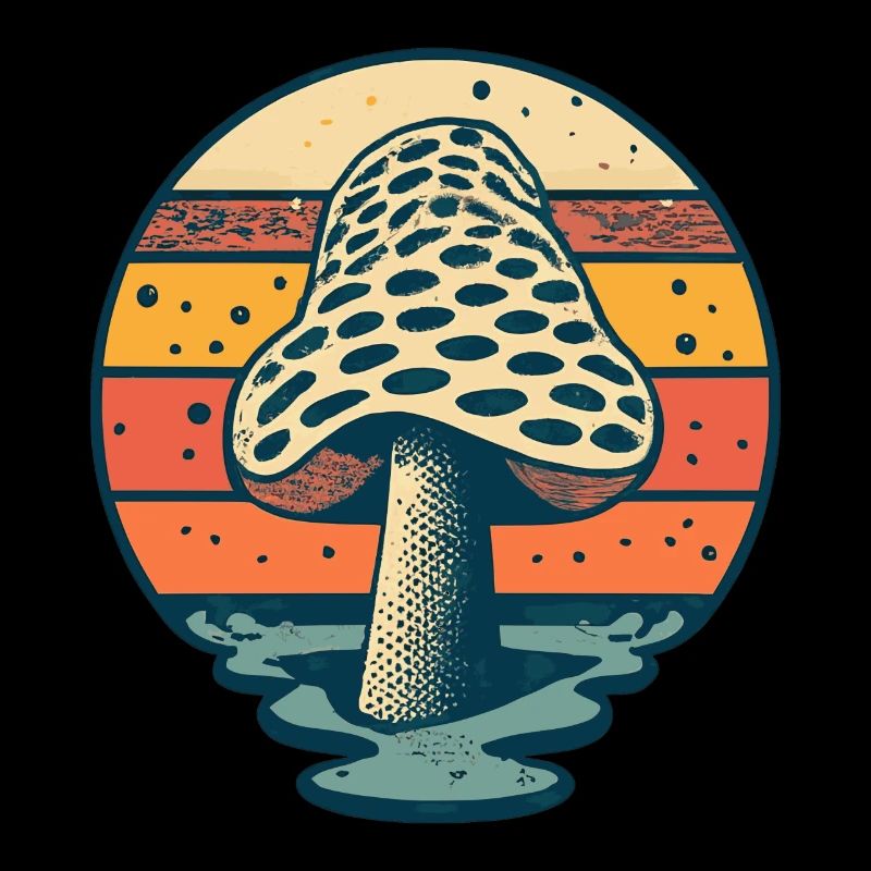 Morchel Pilz Retro