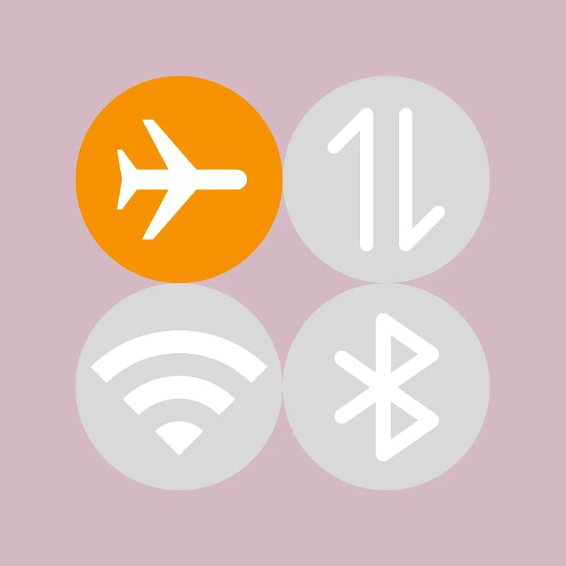 Mode avion du menu rapide