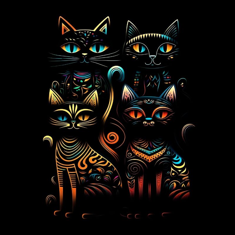 Regenbogen-Katzen