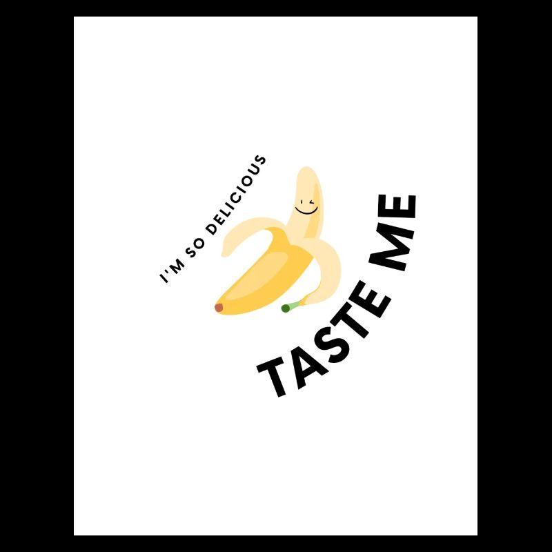 Taste Me Funny tshirt Design Banana