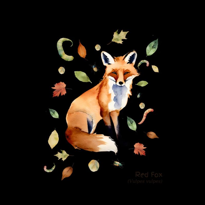 Fox with name in dark text