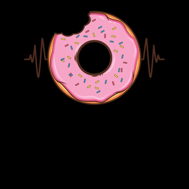 Pinker Donut Herzschlag Tshirt