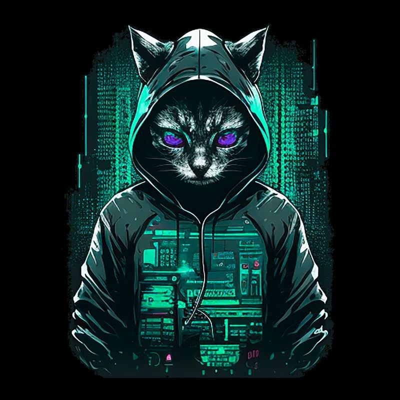 Cyber Hacker Katze