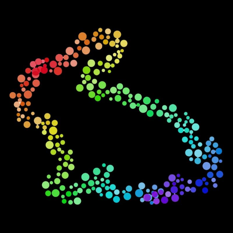 Bunny points colorés