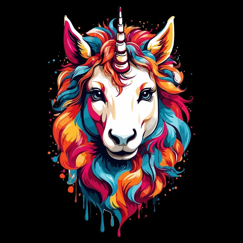 Cheval coloré : Magie du poney licorne