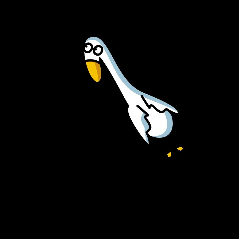 Schräger Vogel Gans