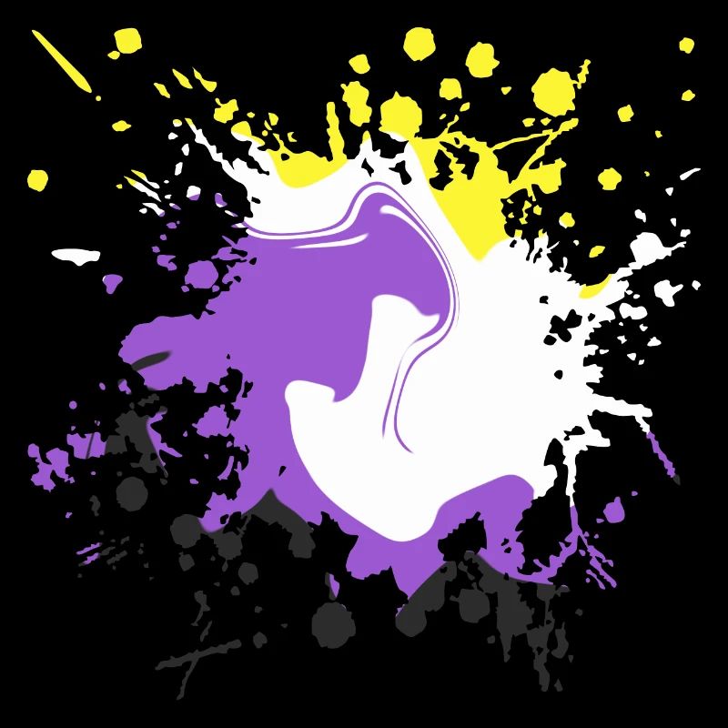 LGBTQ+ nonb splatter design