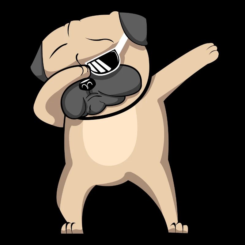 Dabbing Dog Pug gift