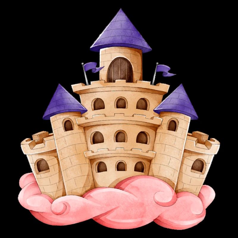 Märchenschloss Wunderbar rosa Wolke