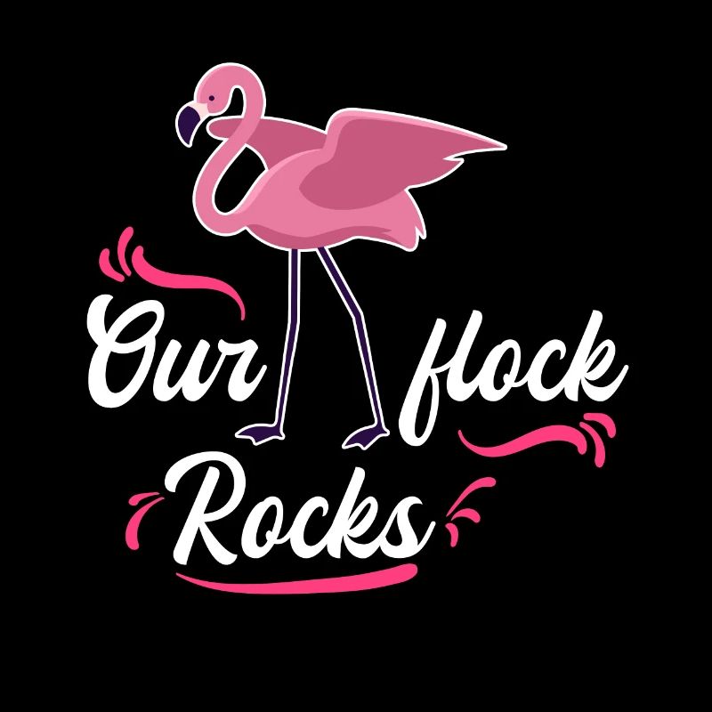 Our flock rocks Pink Flamingo Feiern